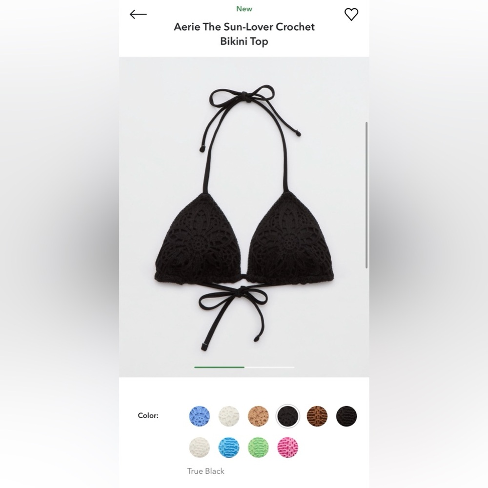 Black Crochet Bikini Top and Bottom